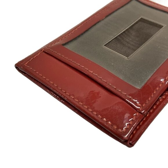 GUCCI Micro GG Red Patent Leather - Pass Holder 124-071325 - Picture 4 of 9